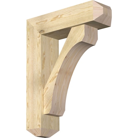 Ekena Millwork Legacy Craftsman Rough Sawn Bracket w/ Offset Brace, Douglas Fir, 8"W x 28"D x 36"H BKT0806X28X36LEC04RDF